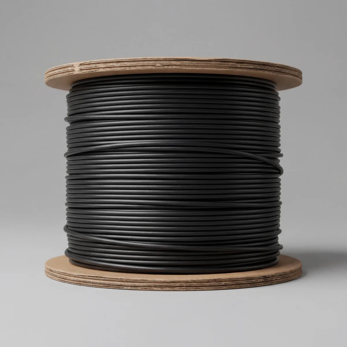 Crni PVC keder namotan na kartonski kolut